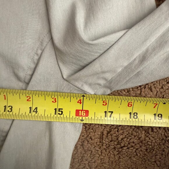 Porto Gray Stretch 3/4 Sleeve Two Patch Pocket Fitted Full Zip Jacket Size L - Picture 6 of 7